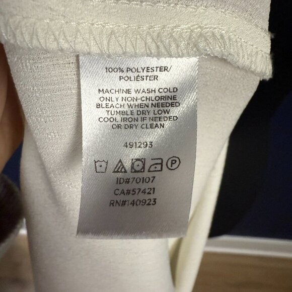 Ann Taylor Factory Short Sleeve Blouse, Ivory, Size XL - Picture 7 of 7